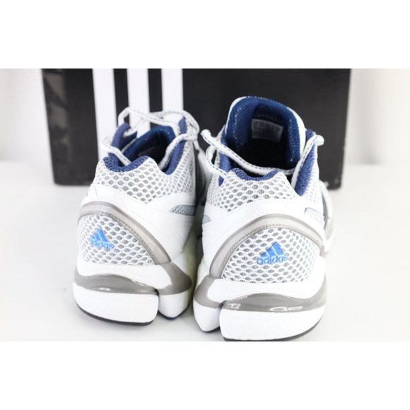 NOS Vtg Adidas Salvation 2 Gym Jogging Running Shoes White Blue Mens Size 9.5